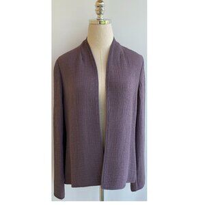 Eileen Fisher Rayon Silk Open Jacket Purple/Lilac sz 8